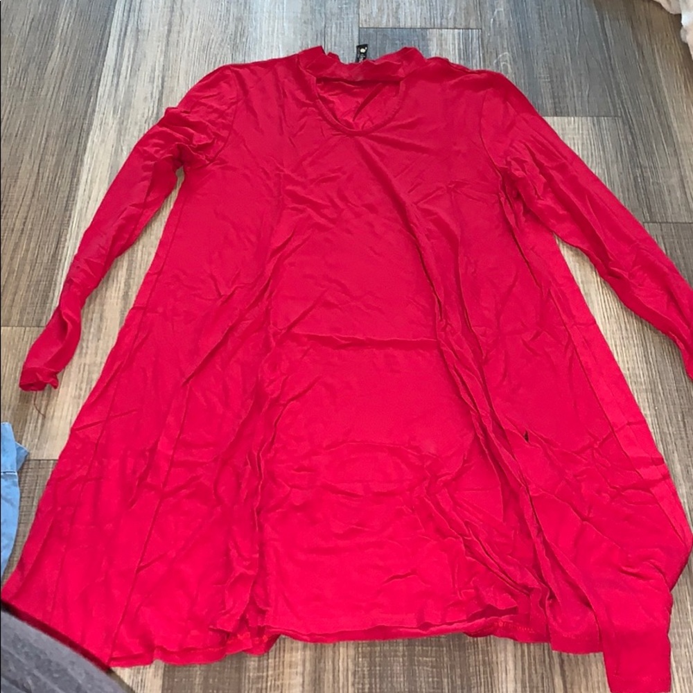 Red Long Sleeve dress